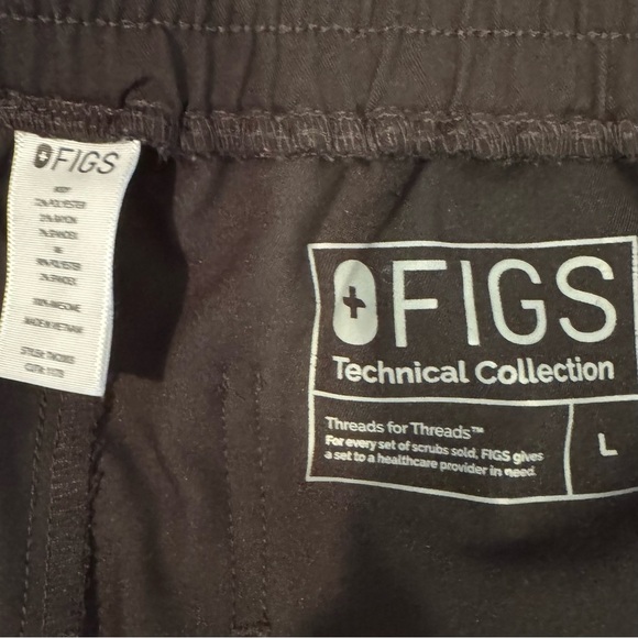 Figs Pants Size Large Blue Drawstring Waist Jogger Leg Technical Collection - Picture 3 of 6